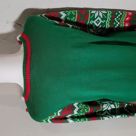 No Boundaries Ugly Christmas Sweater Holiday Pullover Crew Neck Sequins L 11 13 - Picture 8 of 16
